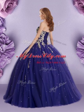 Sleeveless Lace Up Floor Length Beading Sweet 16 Quinceanera Dress