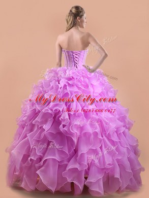 Dynamic Light Blue Sweetheart Lace Up Appliques and Ruffles 15 Quinceanera Dress Sleeveless