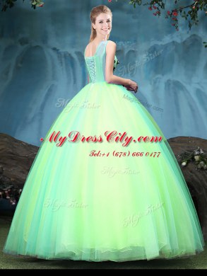 Gorgeous Sleeveless Appliques Lace Up Sweet 16 Dress