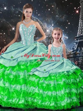 Cheap Ball Gowns Ball Gown Prom Dress Multi-color Sweetheart Organza Sleeveless Floor Length Lace Up