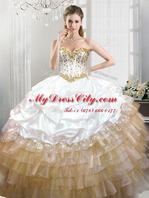 Glamorous Multi-color Sweetheart Neckline Beading and Pick Ups Quinceanera Gowns Sleeveless Lace Up