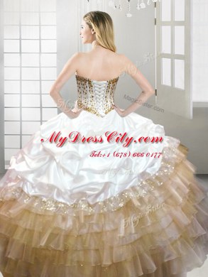 Glamorous Multi-color Sweetheart Neckline Beading and Pick Ups Quinceanera Gowns Sleeveless Lace Up