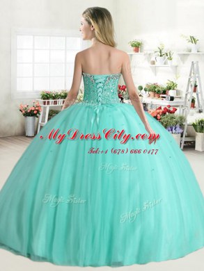 Most Popular Pink Sleeveless Floor Length Beading Lace Up Sweet 16 Quinceanera Dress