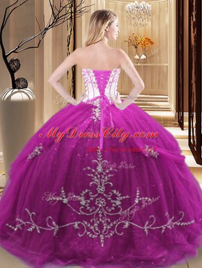 Trendy Sleeveless Floor Length Embroidery Lace Up Sweet 16 Dresses with Aqua Blue