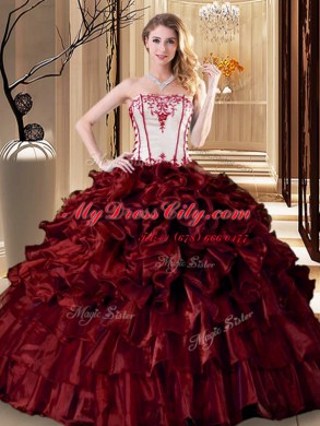 Sleeveless Ruffles Lace Up 15th Birthday Dress