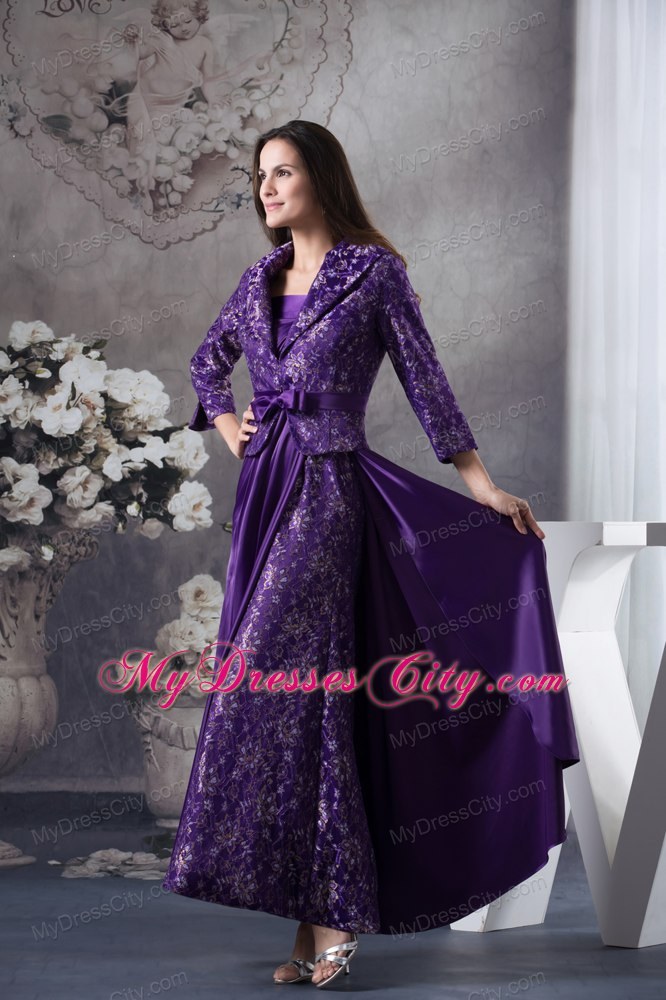 Elegant Strapless Layered Ankle-length Empire Mother Of The Bride Dress