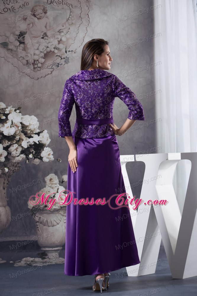 Elegant Strapless Layered Ankle-length Empire Mother Of The Bride Dress