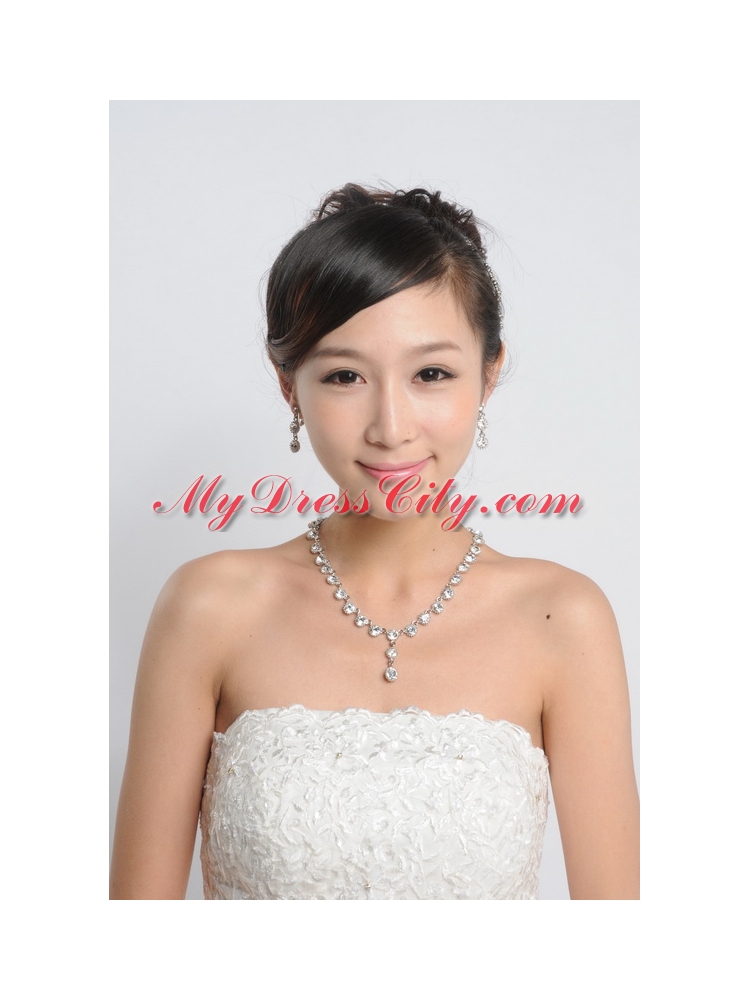 Imitation Pearl Wedding Jewelry sets in Silver  on Sale