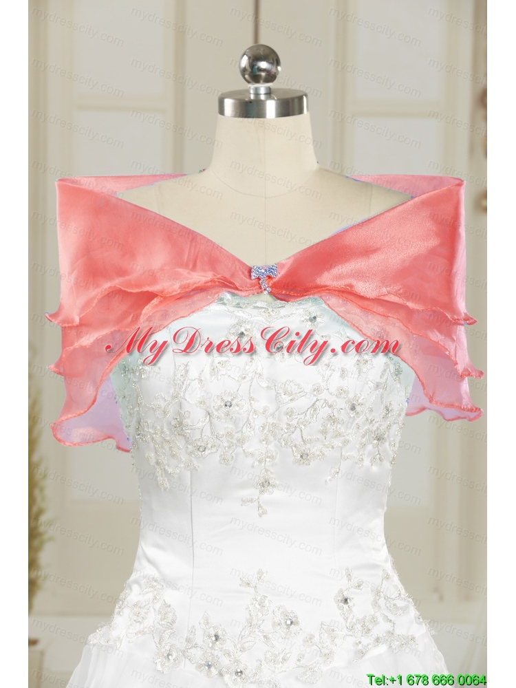 Unique Beaded Sweetheart Organza Quinceanera Dress in Multi-color