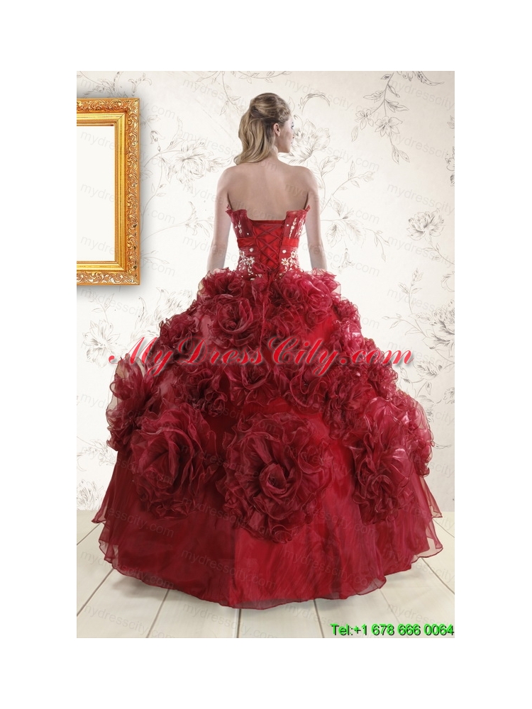 Unique Quinceanera Dresses with Hand Made Flowers for 2015