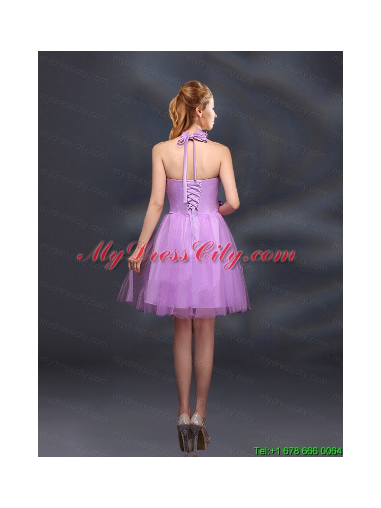 Beautiful Lilac A Line Appliques Mother Dresses with Halter