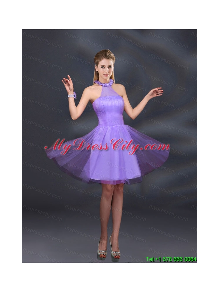 Beautiful Lilac A Line Appliques Mother Dresses with Halter