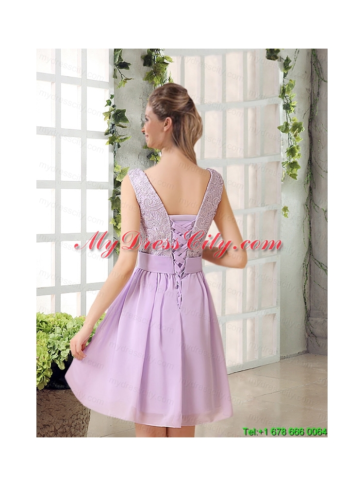 2015 Most Beautiful Chiffon A Line Mothr of The Bride Dress   with Bowknot