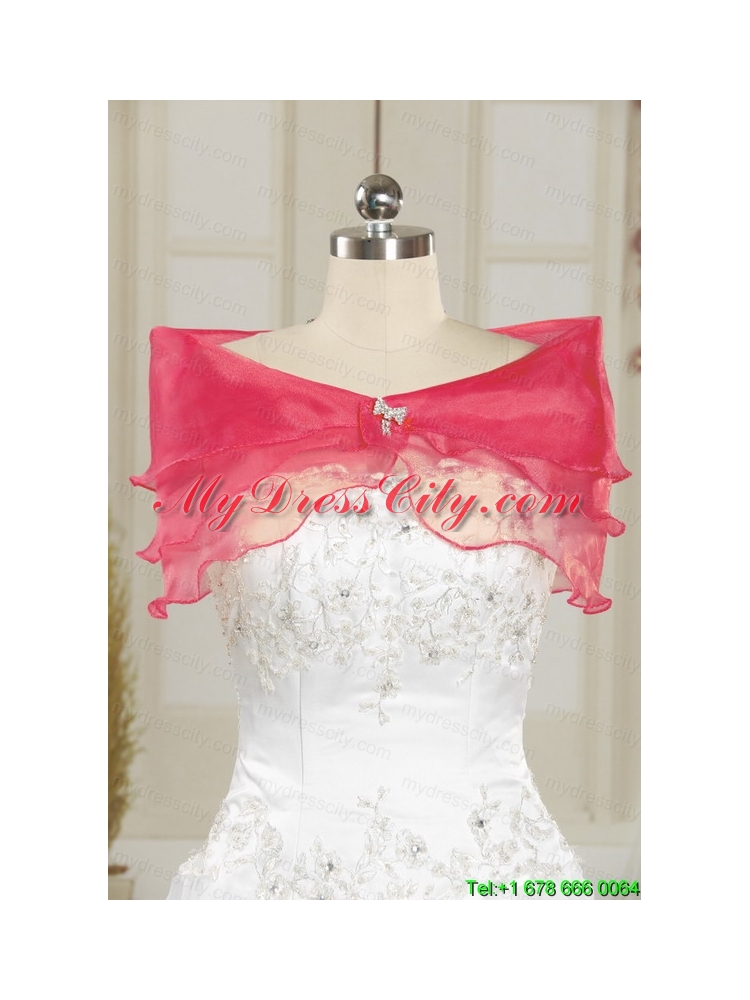 2015 The Super Hot Appliques Sweet 16 Dresses in Coral Red