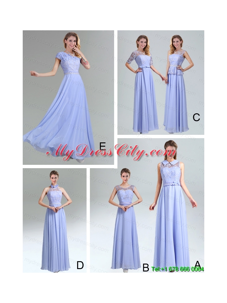 Lavender Scoop Belt and Lace  Empire 2015 Mothr of The Bride   Dress
