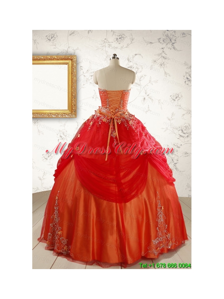 Beautiful Strapless Sweet 16 Dresses with Appliques