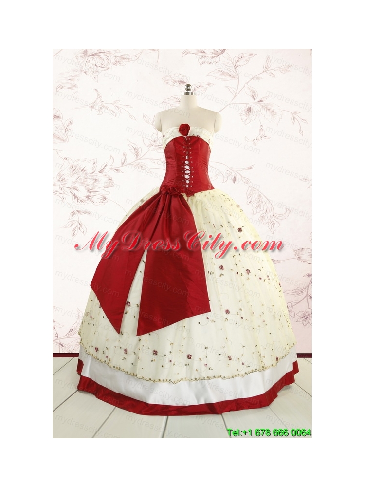 Most Popular Multi Color Quinceanera Gowns with Appliques and Bowknots