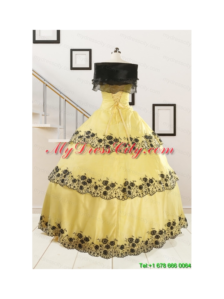 Cheap Ball Gown Quinceanera Dress with Appliques