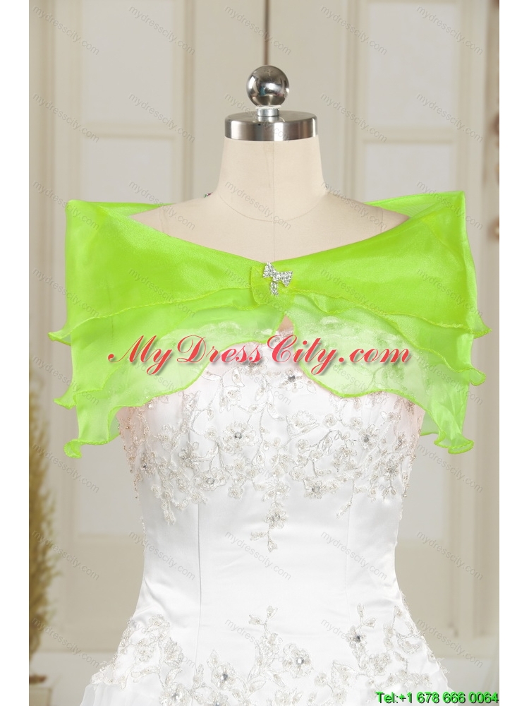 Designer Beading and Ruffles Quince Dresses in Green