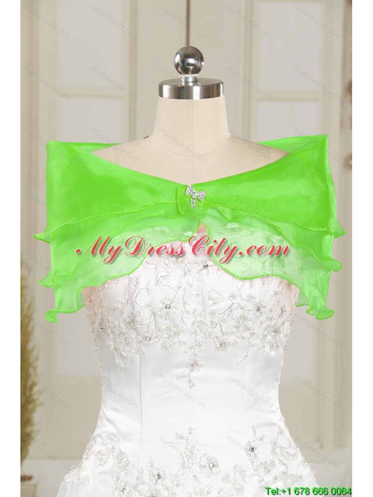Wonderful Beading and Ruffles Spring Green Quinceanera Dress Skirts
