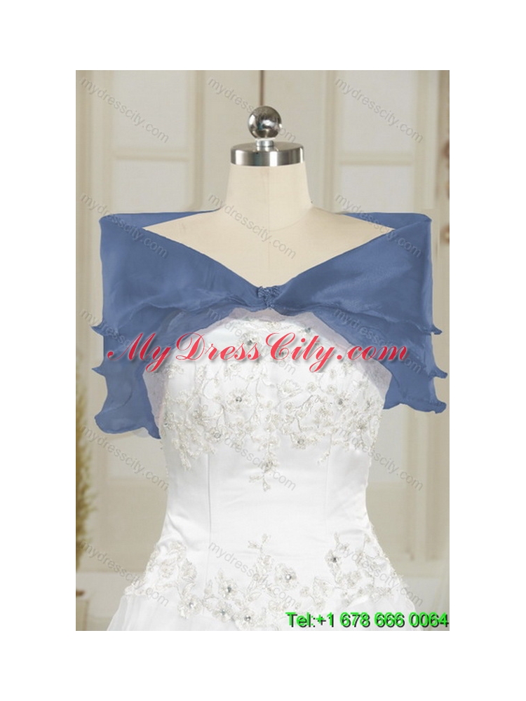 2015 New Style Royal Blue Best Quince Dresses with Beading and Ruffles