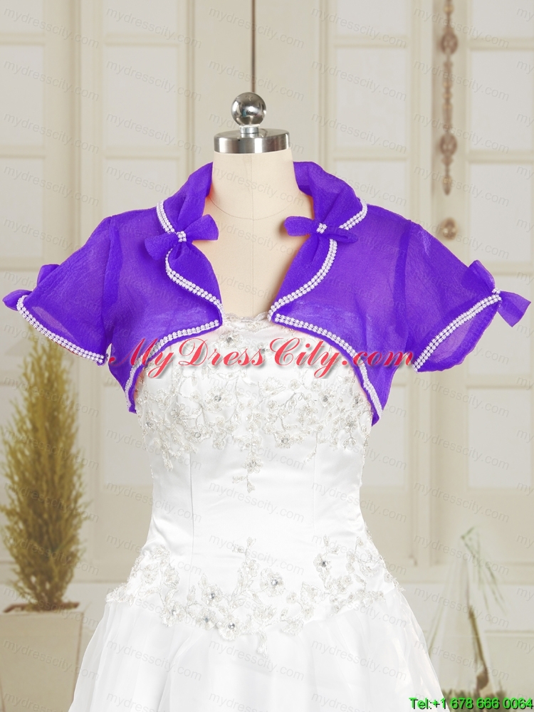 2014 Fashionable Organza Wedding Party Shawls with Beading