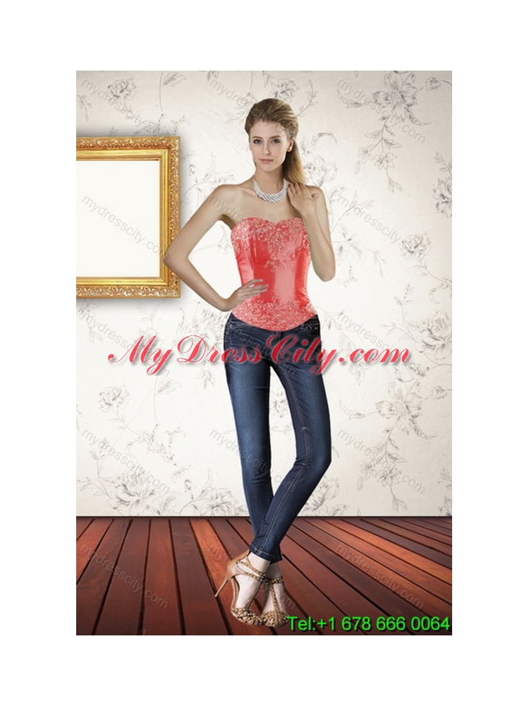 2015 Strapless Unique Quinceanera Dresses with Pick Ups and Beading