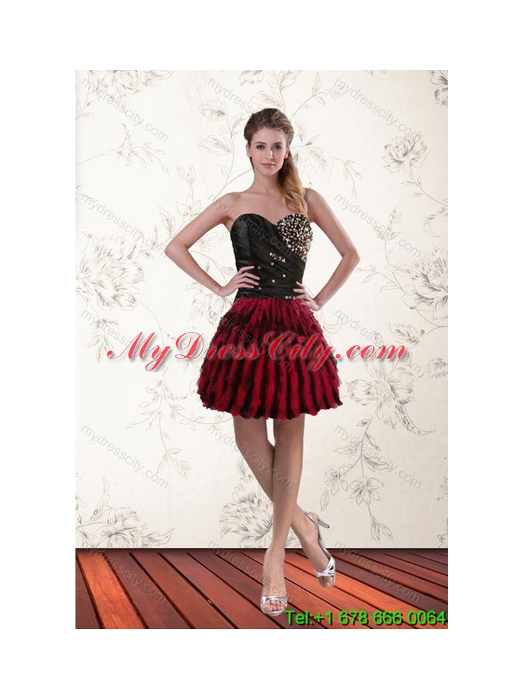 Detachable Multi Color Sweetheart Quinceanera Skirts with Beading and Ruffles