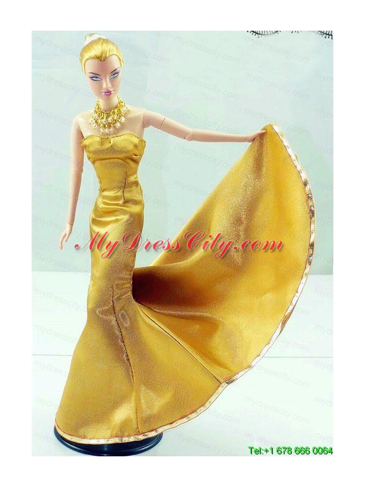 Gorgeous Gold Dress For Noble Barbie