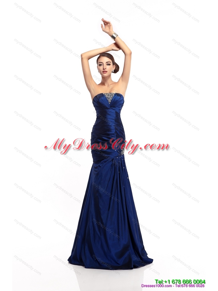 2015 The Super Hot Strapless Mermaid Prom Dress with Beading
