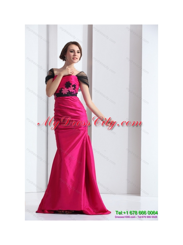 Designer 2015 Prom Dress with  Brush Train and Hand Made Flowers