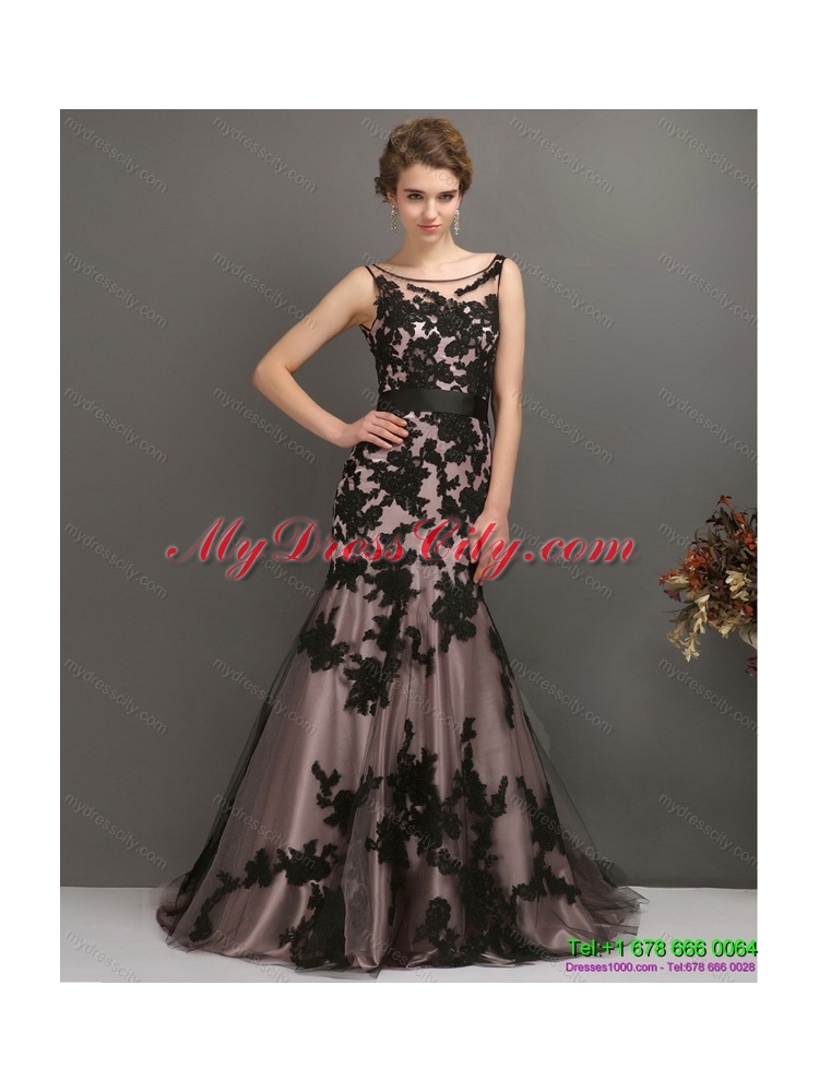 Designer Appliques Multi Color 2015 Prom Dress with Appliques