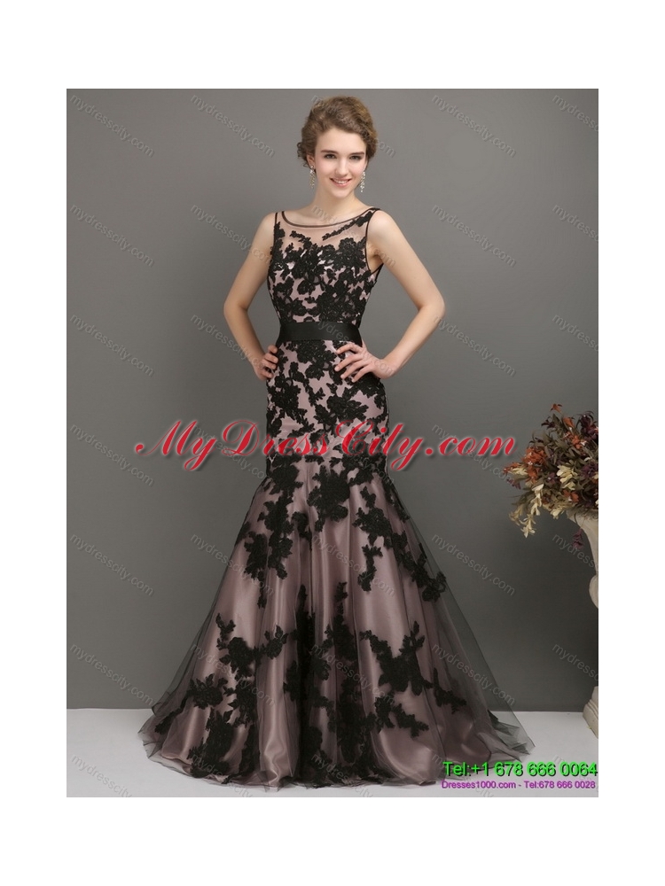 Designer Appliques Multi Color 2015 Prom Dress with Appliques