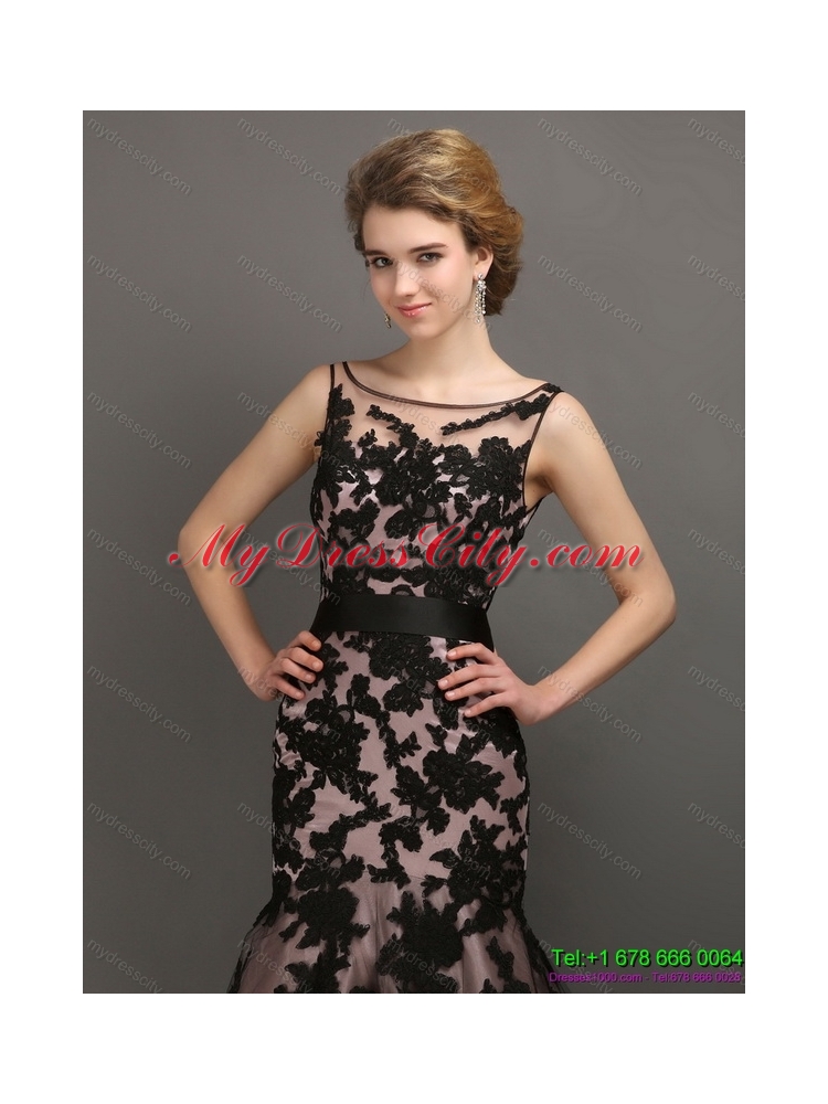 Designer Appliques Multi Color 2015 Prom Dress with Appliques