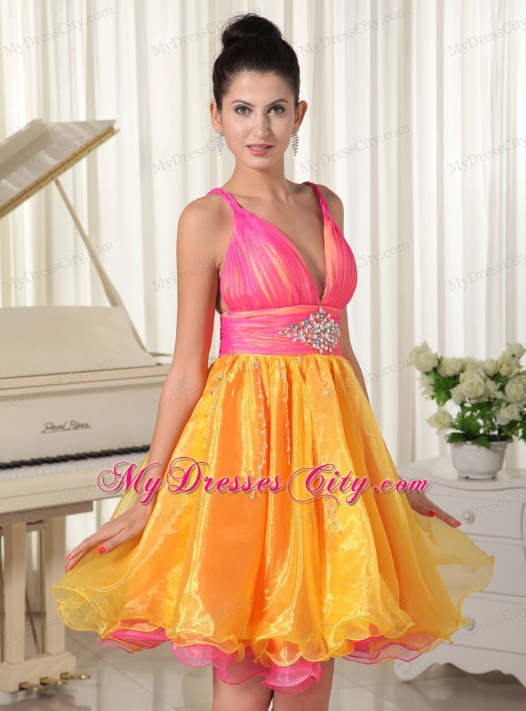 Colorful Princess Dress Straps and Beaded Decorate