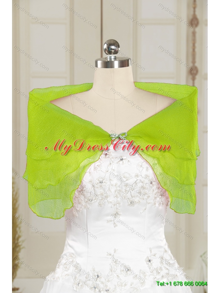 2014 Organza Beading New Style Shawls in Yellow