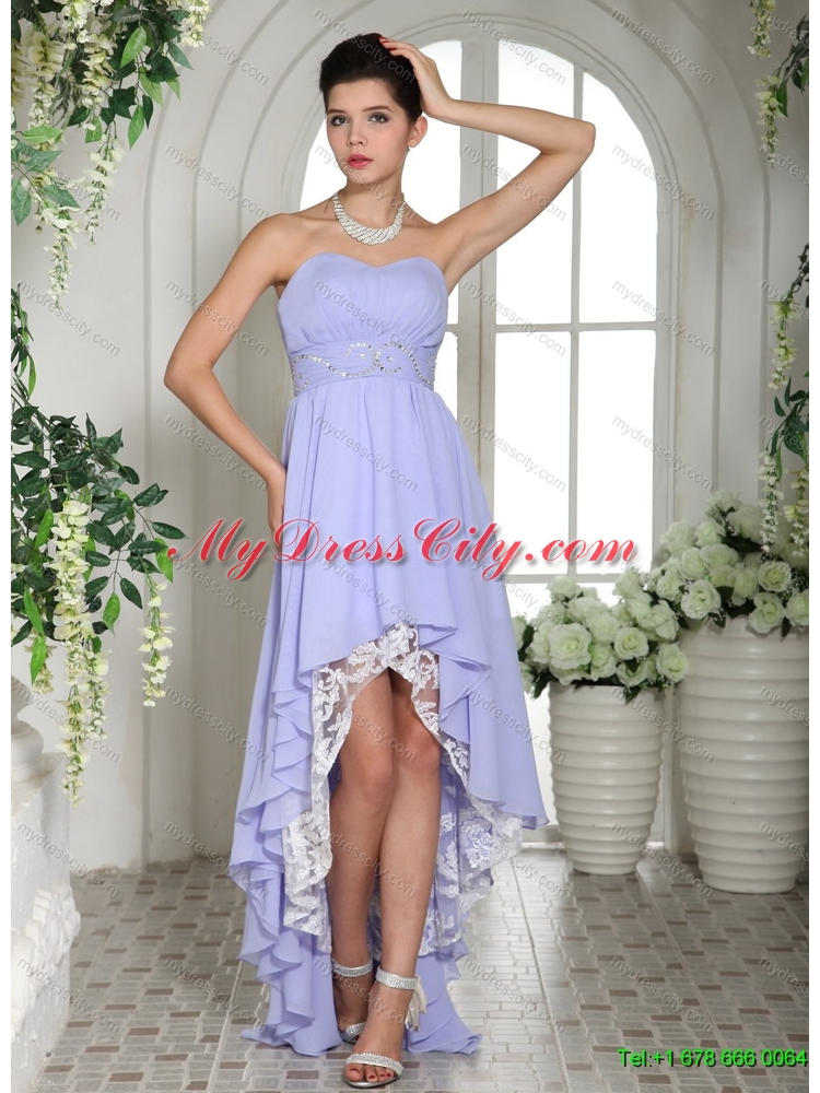 Strapless Ruffles Elegant Quinceanera Dress and Fashionable High Low Prom Dress and  Appliques and Ruffles Baby Bule Little Girl Pageant Dress
