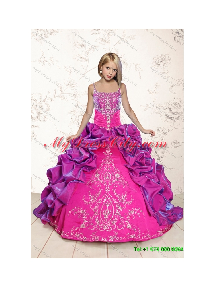 2015 Pick Ups Red Quinceanera Dress and Yellow One Shoulder Prom