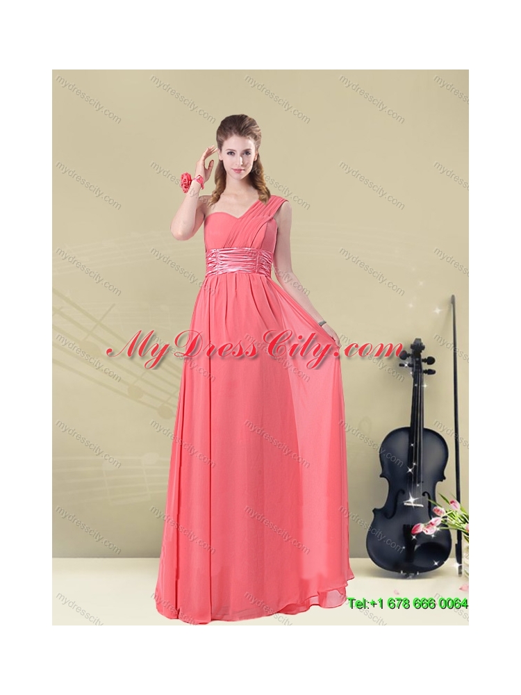 Elegant Ruffles and Embroidery Quinceanera Gown and Watermelon Long Prom Dresses and Embroidery Little Girl Dress