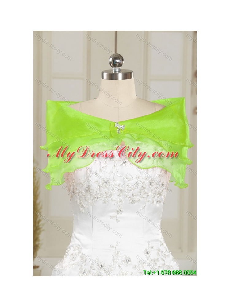 2015 Beautiful Sweetheart Beading Quinceanera Dresses in Spring Green