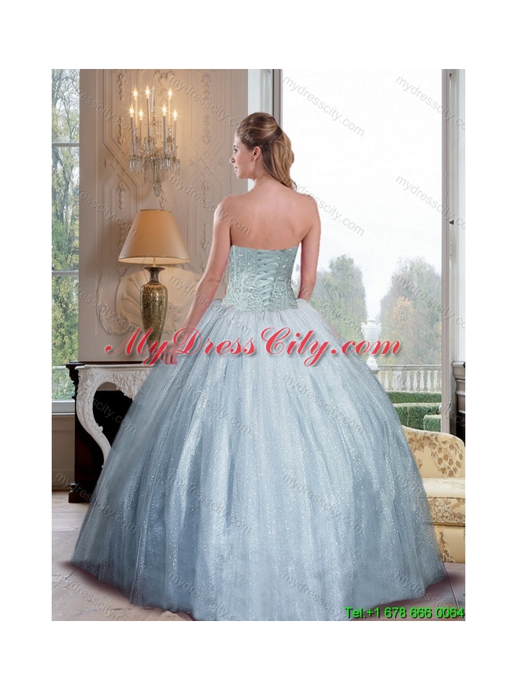 2015 Fashionable Sweetheart Ball Gown Quinceanera Dresses with Beading
