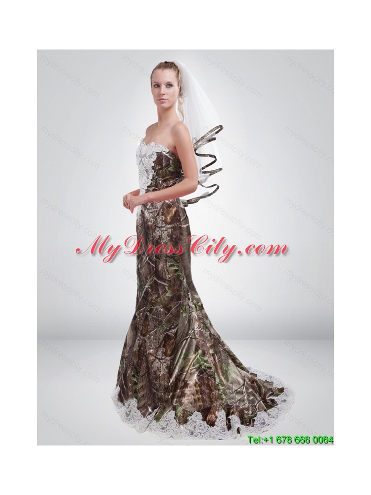 2015 Sturning Mermaid Sweetheart Camo Most Popular Prom Dresses in Multi Color