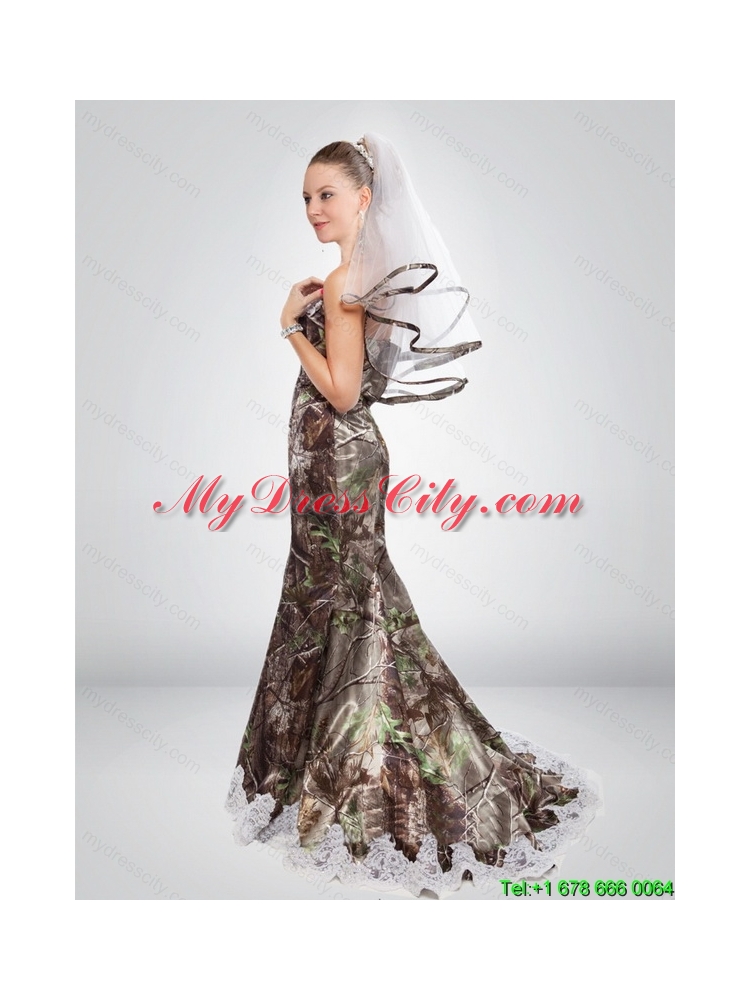 2015 Sturning Mermaid Sweetheart Camo Most Popular Prom Dresses in Multi Color