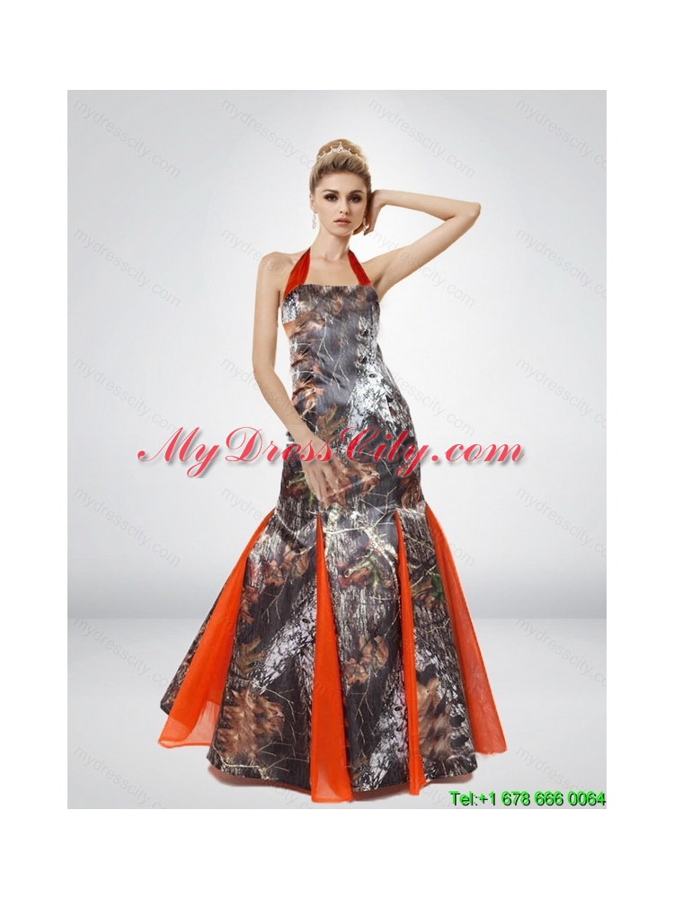 Beautiful Mermaid Halter Top 2015 Camo Most Popular Prom Dresses
