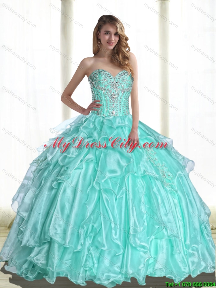2015 Popular Sweetheart Pretty  Quinceanera Dresses with Beading and Appliques