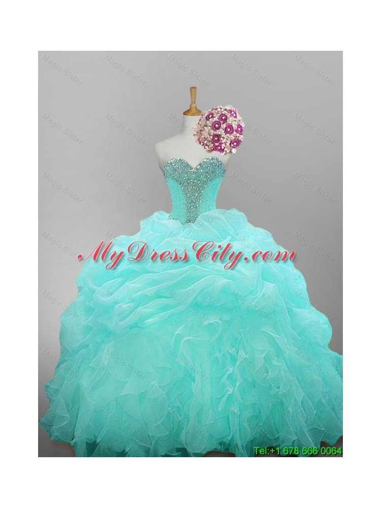 Gorgeous Sweetheart Beaded Quinceanera Dresses with Ruffled Layers