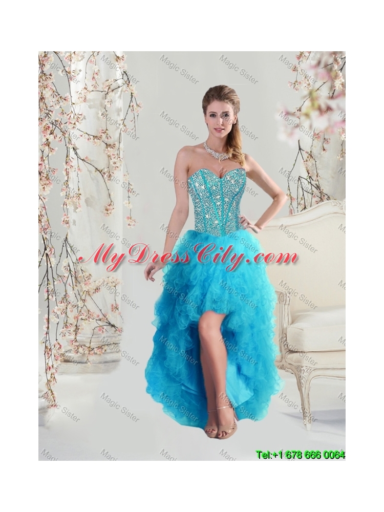 2016 Summer Popular Ball Gown Quinceanera Dresses with Beading and Ruffles