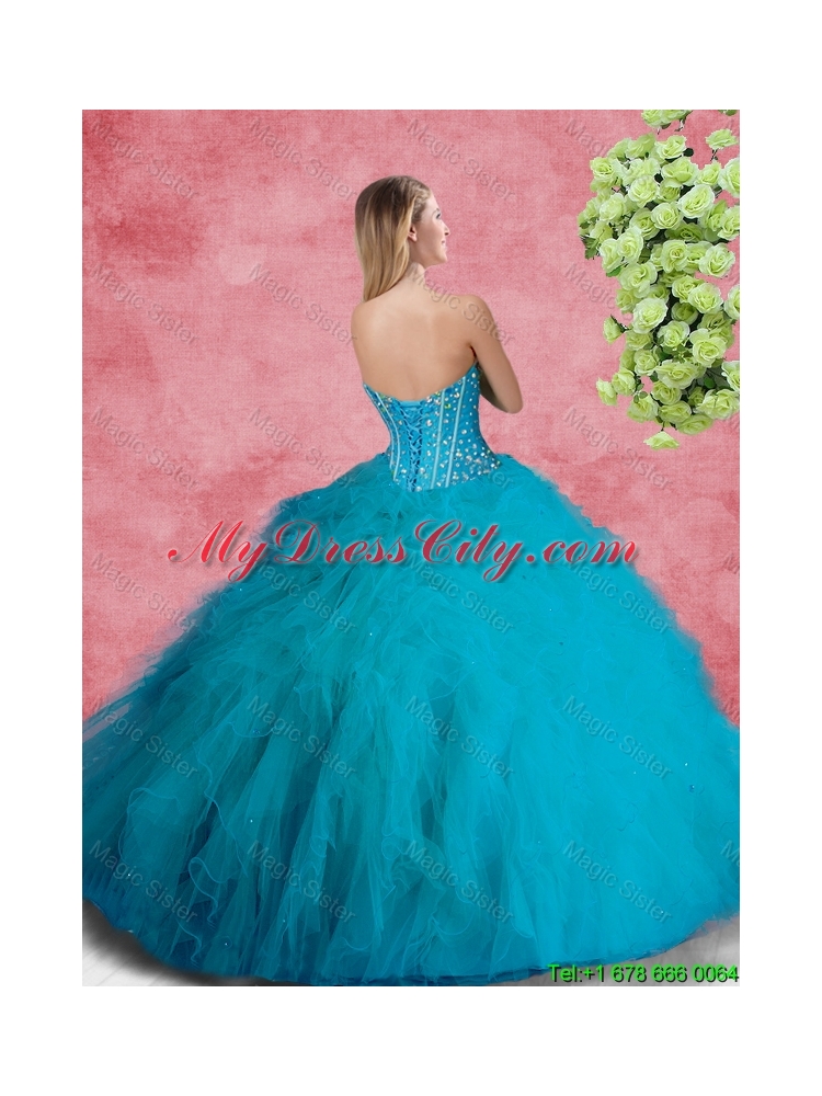 Classical Beaded Sweetheart Quinceanera Dresses with Ruffles