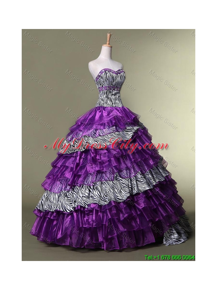 New Arrival Sweetheart Quinceanera Dresses with Ruffled Layers