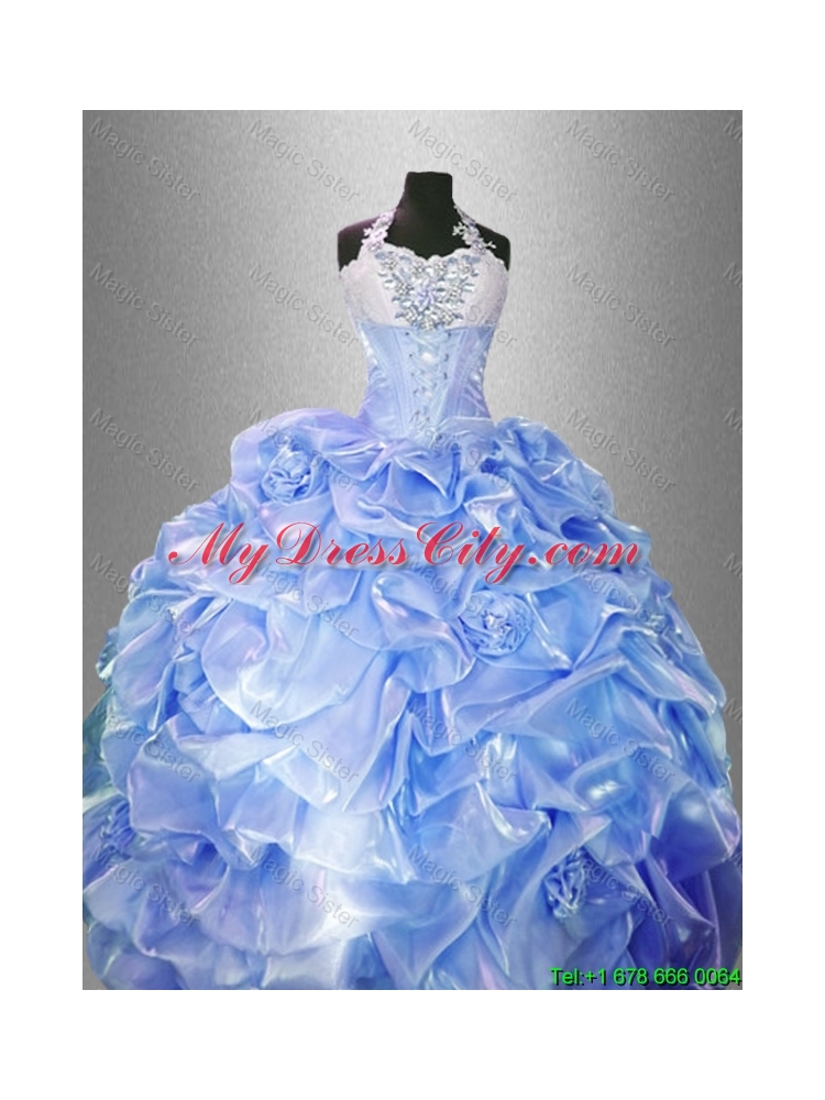 In Stock Lavender Quinceanera Gowns with Hand Made Flowers